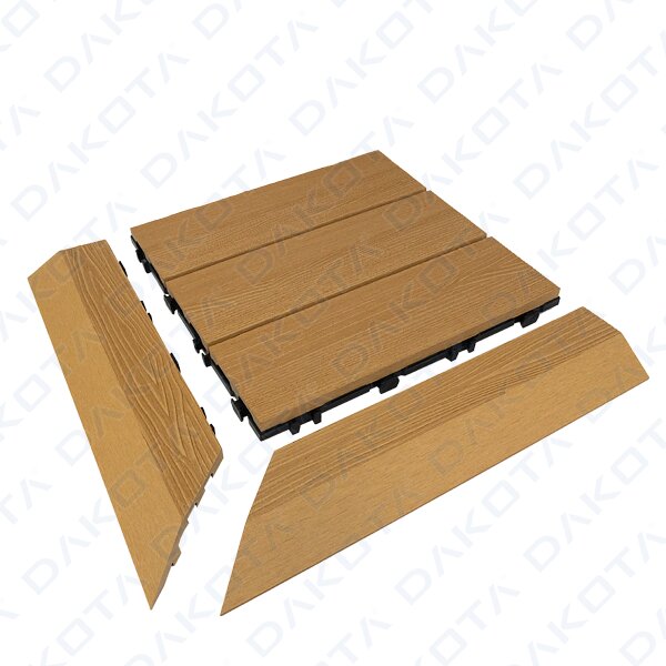 Outdoor Interlocking Tiles in WPC 30 x 30 cm