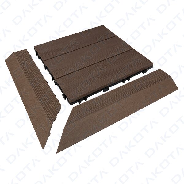 Outdoor Interlocking Tiles in WPC 30 x 30 cm