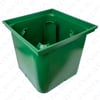 Buraco verde 400 x 400 preparado para tubo de irrigação