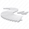 Snake Plus Biegbar - Modulares Gitter für Schwimmbecken 250 - weiß
