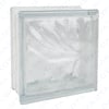 Ultra-clear corrugated glass brick.