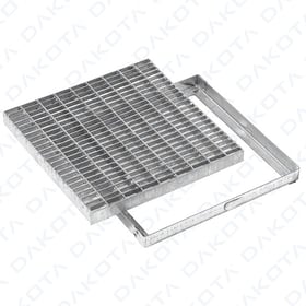 Heel-Proof Square Grate and Steel Frame