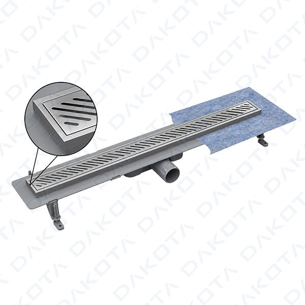 Caniveau de Douche Dakua+ Oblì avec Grille Inox